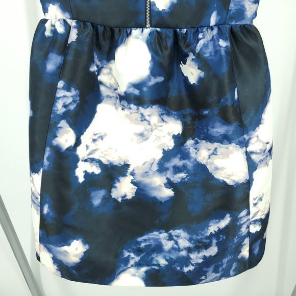 Kate Spade Navy and White Cloud Print Mini Dress - Picture 7 of 15
